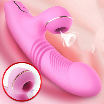Rechargeable Clit Sucking Thrusting G-spot Vibrator