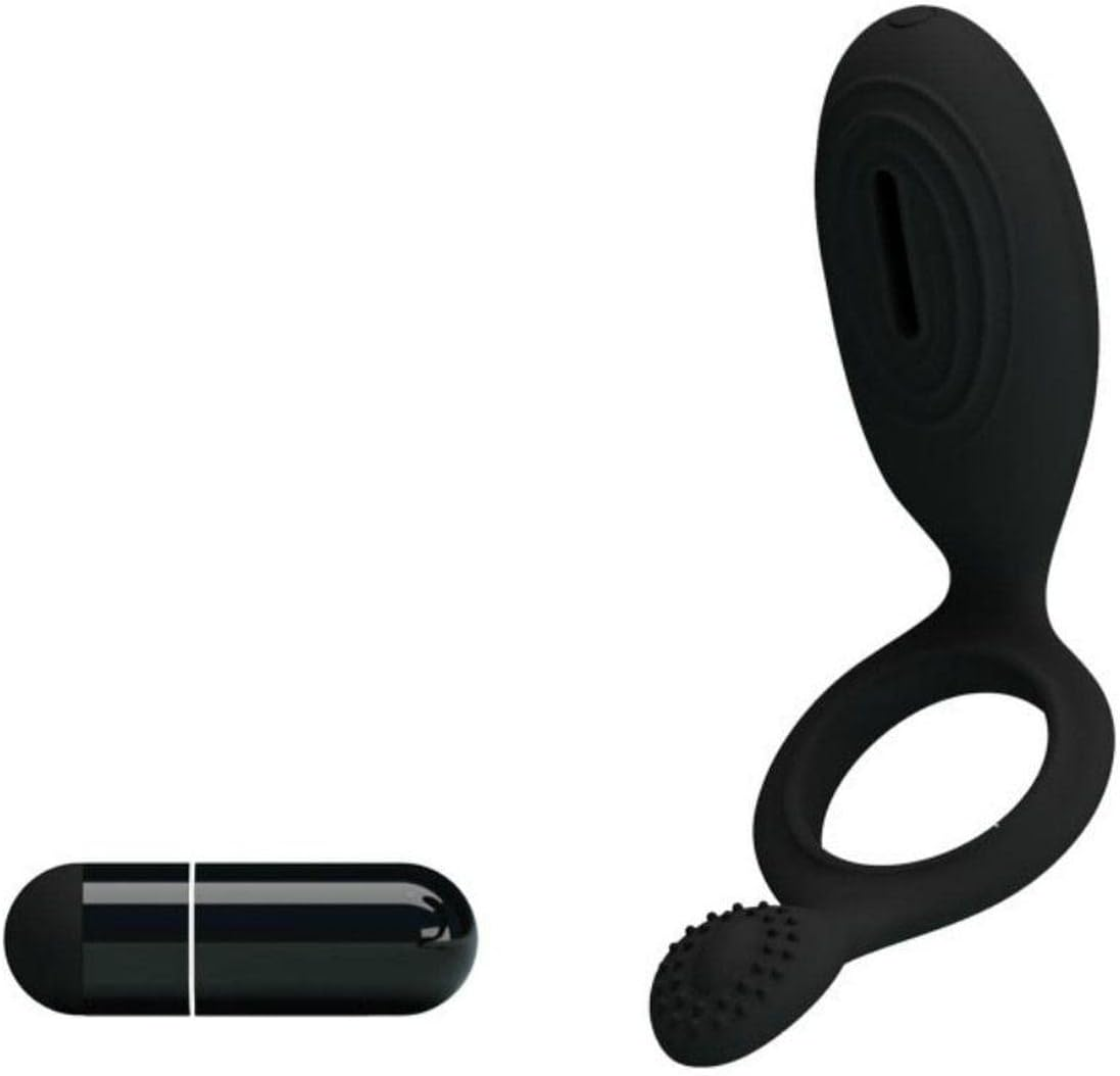 Black Double Stimulation with Vibrating Egg
